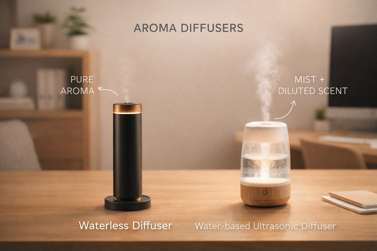 Waterless vs Water-Based Aroma Diffusers: Complete Pros & Cons Comparison